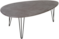 Журнальный столик Мебелик Шеффилд (серый бетон/черный) - 