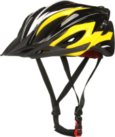 Защитный шлем Indigo IN331 (р-р 55-61, черный/желтый) - 