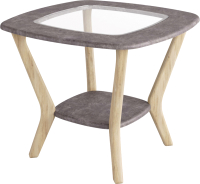 Журнальный столик Мебелик Мельбурн (серый бетон/дуб сонома) - 