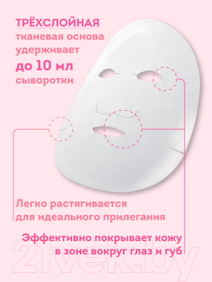 Набор масок для лица Lululun Face Mask Cherry Tohoku обновляющая и придающая сияние (7шт)