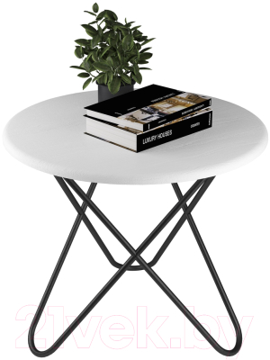 Журнальный столик Мебелик BeautyStyle 20 (белый/черный)