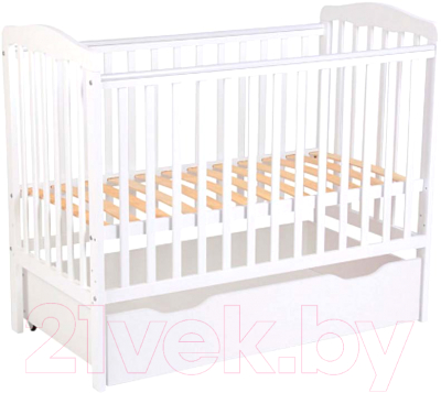 Детская кроватка Polini Kids Simple 310-01 / 0003138-04 (белый)