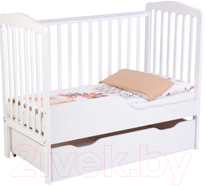 Детская кроватка Polini Kids Simple 310-01 / 0003138-04 (белый)