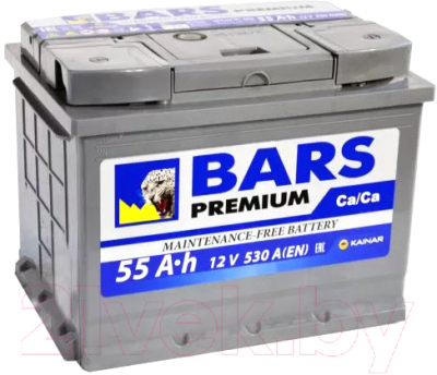 Автомобильный аккумулятор BARS Premium 6СТ-55 Евро R / 055 231 07 0 R P (55 А/ч)