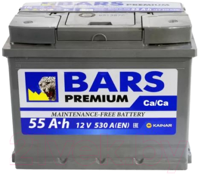 Автомобильный аккумулятор BARS Premium 6СТ-55 Евро R / 055 231 07 0 R P (55 А/ч)