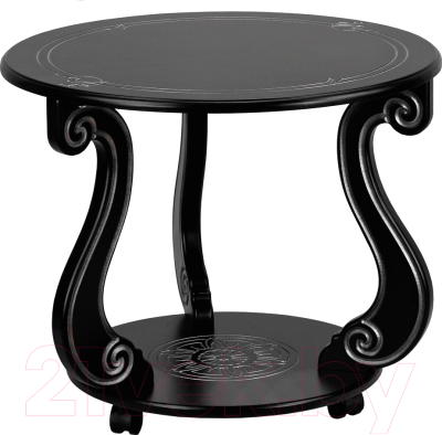 Журнальный столик Мебелик Грация С на колесах (темно-коричневый)