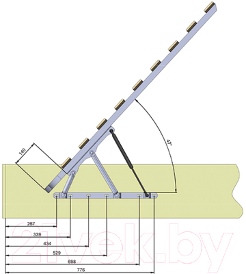 Подъемный механизм для оснований Rivalli Летто VF 1000N Stabilus (с фурнитурой)