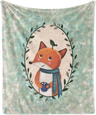 Плед JoyArty Лис и птичка 130x180 / blan_385256