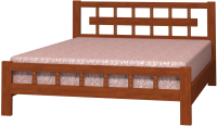 Полуторная кровать Bravo Мебель Николь 140x200 (орех) - 