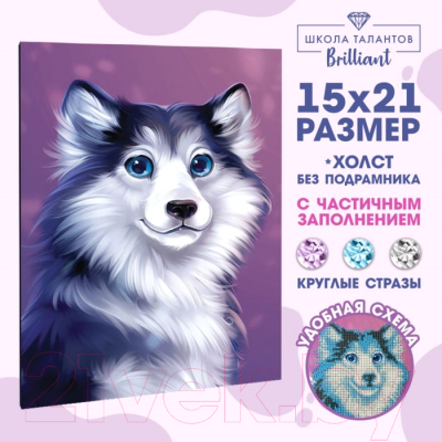 Набор алмазной вышивки Школа талантов Хаски / 5299768