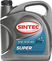 

Моторное масло Sintec, Супер 15W40 SG/CD / 900315