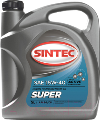 Моторное масло Sintec Супер 15W40 SG/CD / 900315 (5л)