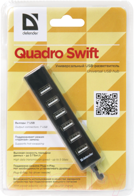 USB-хаб Defender Quadro Swift / 83203