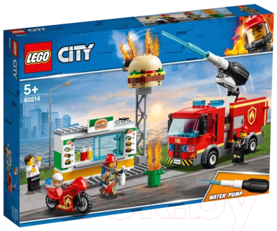 Конструктор Lego City Пожар в бургер-кафе 60214