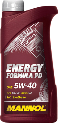 Моторное масло Mannol Energy Formula PD 5W40 SN/CH-4 / MN7913-1 (1л)