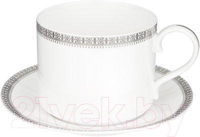 Чашка с блюдцем Lefard Crown / 590-462 (платиновый)