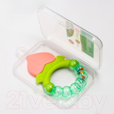 Изображение товара Прорезыватель для зубов Крошка Я Персик с погремушкой / 4301007