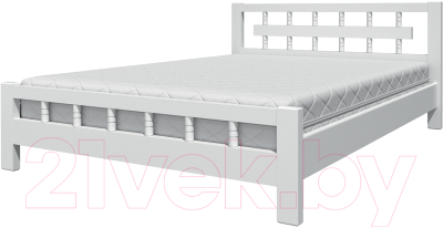 Односпальная кровать Bravo Мебель Николь 90x200 (белый античный)