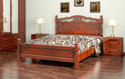 Односпальная кровать Bravo Мебель Эрика 15 90x200 (орех)