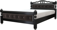 Полуторная кровать Bravo Мебель Эрика 11 120x200 с тонировкой (орех темный) - 