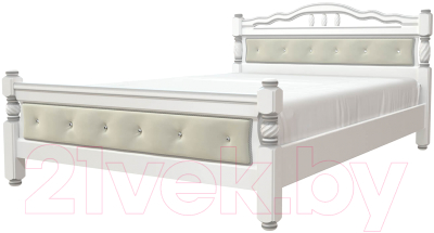 Полуторная кровать Bravo Мебель Эрика 11 140x200 (белый жемчуг)