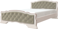 Полуторная кровать Bravo Мебель Эрика 10 140x200 (дуб молочный светлый) - 