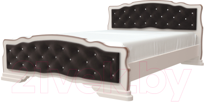Полуторная кровать Bravo Мебель Эрика 10 140x200 (дуб молочный темный)