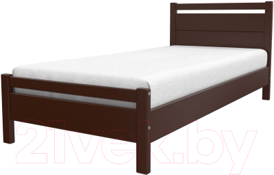 Односпальная кровать Bravo Мебель Эстери 1 90x200 (орех темный)