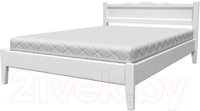 Односпальная кровать Bravo Мебель Эрика 7 90x200 (белый античный)