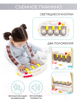 Изображение товара Ходунки-каталка Amarobaby Play Way 2 в 1 / AMARO-24PW-GR (серый)
