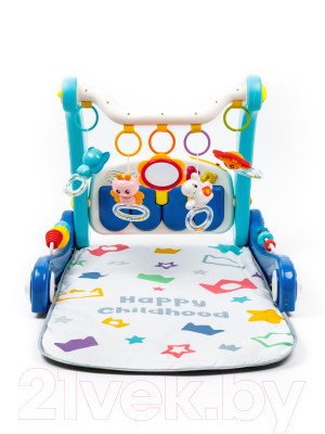 Ходунки-каталка Amarobaby Play Way 2 в 1 / AMARO-24PW-BL (синий)