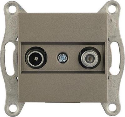 Розетка Mutlusan Rita TV-SAT 2200-157-0286 (антрацит) - 