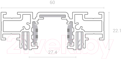 Шинопровод Novotech Flum 135180 (черный)