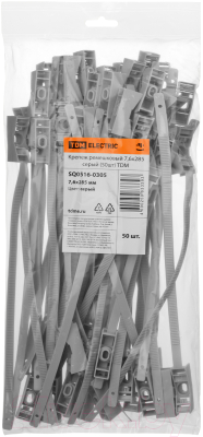 Стяжка для кабеля TDM 7.6x285 / SQ0516-0305 (50шт, серый)