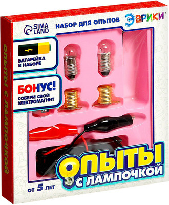 Набор для опытов Эврики Опыты с лампочкой / 4320162 -