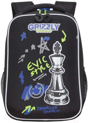 Школьный рюкзак Grizzly RAw-397-9 (черный)