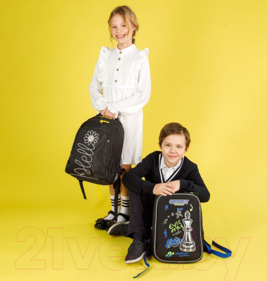 Школьный рюкзак Grizzly RAw-397-9 (черный)