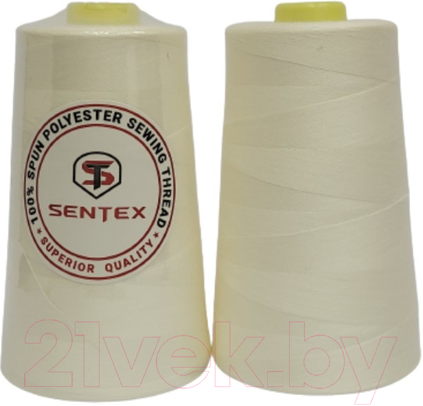 Набор швейных ниток Sentex 100% полиэстер 50/2 5000 ярдов 1001 (2шт)