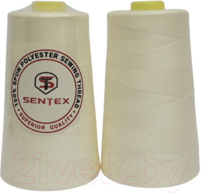 Набор швейных ниток Sentex 100% полиэстер 50/2 5000 ярдов 1001 (2шт)