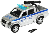 Автомобиль игрушечный Технопарк UAZ Pickup Полиция / PICKUP-22PLPOL-CANSR - 