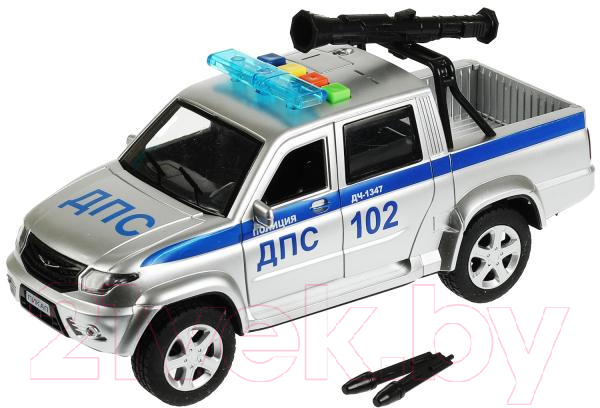 Автомобиль игрушечный Технопарк UAZ Pickup Полиция / PICKUP-22PLPOL-CANSR