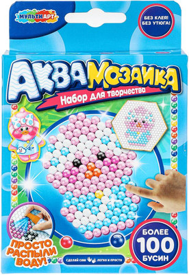 Развивающая игра MultiArt Аквамозаика 100 бусин / AB-100LALA  - 