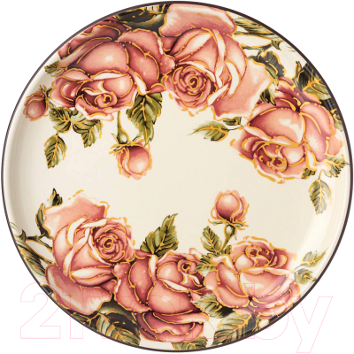 Тарелка столовая обеденная Agness Корейская роза 358-1701