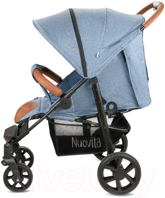Детская прогулочная коляска Nuovita Corso (джинсовый/черная рама)