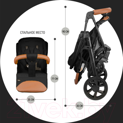 Детская прогулочная коляска Nuovita Corso (черный/черная рама)