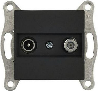 Розетка Mutlusan Rita TV-SAT 2200-157-0284 (черный матовый) - 