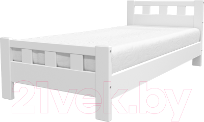 Односпальная кровать Bravo Мебель Эстери 2 90x200 (белый античный)