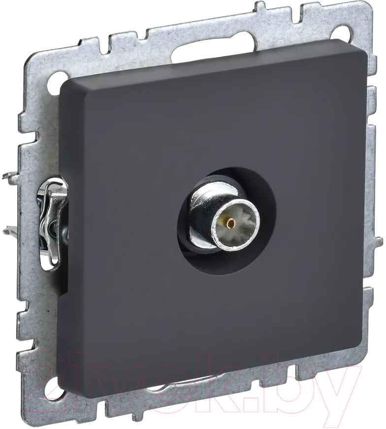 Розетка IEK Brite BR-A10-O-K53 (графит)