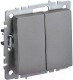 Выключатель IEK Brite BR-V20-0-10-K46 (сталь) - 