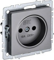 Розетка IEK Brite BR-R10-10-K46 (сталь) - 